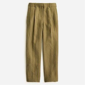 Jcrew pleated linen-cupro trouser